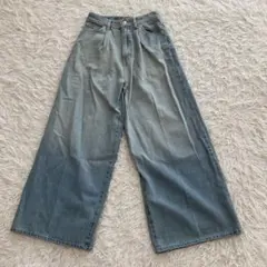 美品　thevon. Yuna企画　ハイウエストストレートデニムパンツ　PM