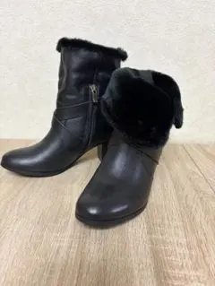 ベルフローリー　ブーツ　黒　23cm