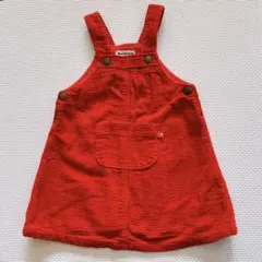 Moujonjon ジャンパースカート 90 ワンピース　赤