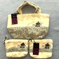 リバティ×ムーミンのミニバッグ＆ポーチ2個　未使用　スナフキン　ニョロニョロ