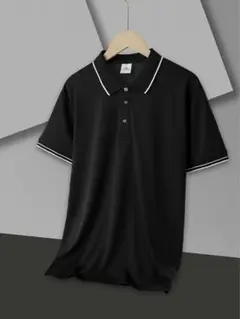 ブラックポロシャツ M(=XL)