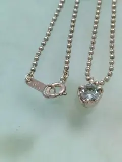 ●5443#0109　シルバー925水色のストーン付きネックレス　0717