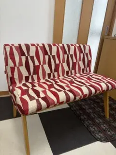 幾何学模様　2人掛けソファ