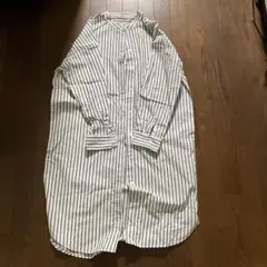 GU ストライプ ロングシャツワンピース