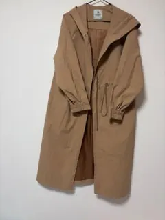 ナノユニバース　ベージュ フード付き トレンチコート