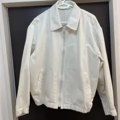 【美品】UNIQLO U ジップアップブルゾン オフホワイト Lサイズ ユニクロ