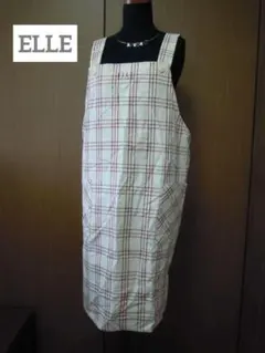 ELLE MAISON チェック柄サロペットエプロン