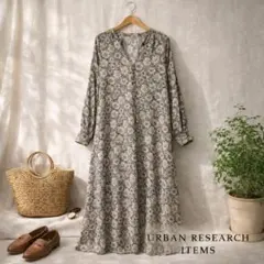 【美品】URBAN RESEARCH ITEMS 花柄ロングワンピース マキシ丈