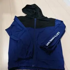 ブランシェス 男の子 フード付きパーカー ネイビー/ブラック 140