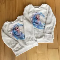 エルサ もこもこストレーナー 姉妹お揃い 2枚セット 3/4T 5/6T