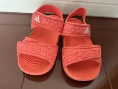 adidas ピンク オレンジ サンダル キャラクター付き 13cm