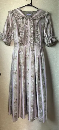 axes femme kawaii Rosy Bear柄ワンピース グリーン