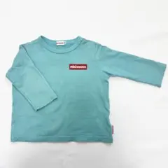 miki HOUSE 水色 ロゴTシャツ 80サイズ