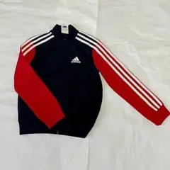 adidas アディダス ジャージ 120cm 通学 スポーツ ブラック レッド