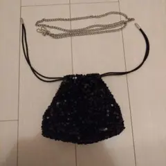 Honeys 2way巾着バッグ スパンコール巾着ショルダー