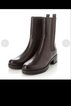 24秋 定価29150円【本革 撥水 防滑 断熱】チェルシーブーツ ブラウン