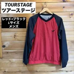 【即購入可能】美品 TOURSTAGE メンズ ゴルフ プルオーバー レッド L