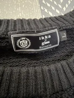 ikka x gim クルーネックニット ブラック L