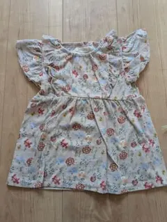 トップス　フラワープリント　90サイズ