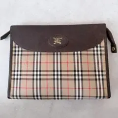 美品　Burberrys'　クラッチバッグ　ベージュ　ノバチェック