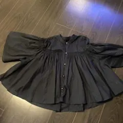 nest Robe ネストローブ フリルネック 長袖 シャンブレーブラウス