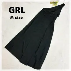 【グレイル】ワンショルダー ロングワンピース M ブラック モード フォーマル