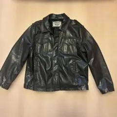 Levi's ブラック　フェイクレザージャケット XL リーバイス　古着