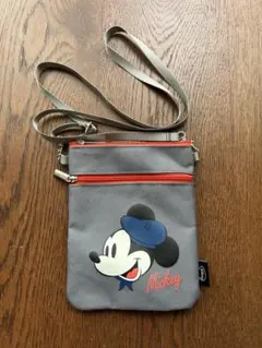 ミッキーマウス ショルダーバッグ グレー