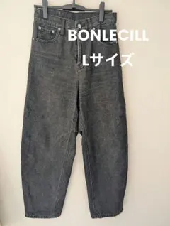 ブラック ワイドストレートデニム ハイウエスト　レディース