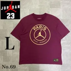 希少！！ JORDAN ゴールドビッグロゴ PARIS レアカラー Tシャツ