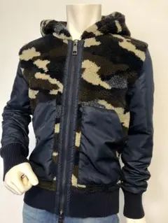 MESSAGERIE メッサジェリエ ネイビーカモフラ薄手ブルゾン・ジャンパー