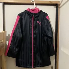 PUMA フード付きジャケット 160サイズ ブラック/ピンク