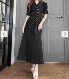 【新品タグ付き】RESEXXY 配色ステッチマーメイドワンピース