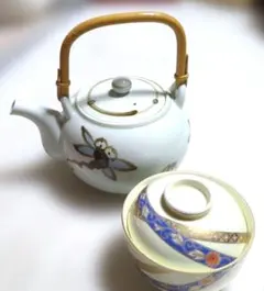 とんぼ絵急須と茶碗