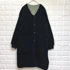 ビットコ　リバーシブル　ボア　キルティングジャケット　アウター　防寒　レディース