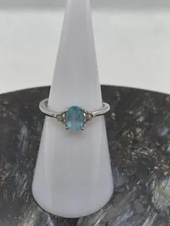 【S925】天然石 ブルートパーズリング