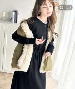 クラシカルエルフ　前後2wayミニ裏毛トリプルリボンワンピース