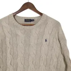 POLO RALPHLAUREN コットン ケーブルニット セーター レディース