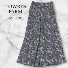 ローリーズファーム　ロングフレアスカート　花柄　大人可愛い　ふんわり　ブラック