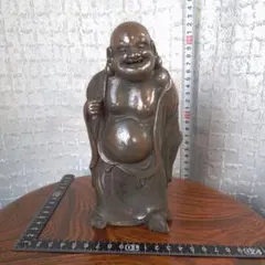 備前焼 布袋様 陶像 木製台座付き 時代物 焼き物 伝統工芸 - メルカリ