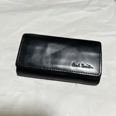 Paul Smith ポールスミス 4連キーケース キーリング付き 本革 黒