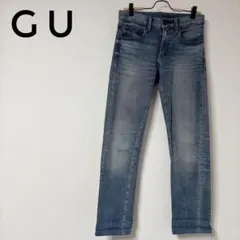 GU デニム　ジーンズ　ストレッチ　ブルー　カジュアル　美品　S