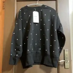 しまむら　ドット　トレーナー　スウェット　3L