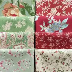 こうの早苗　YUWA パッチワークカットクロス８枚セット