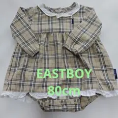 EASTBOY 長袖 チェック柄ワンピース ロンパース