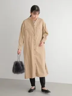 コーデュロイ ロングワンピース