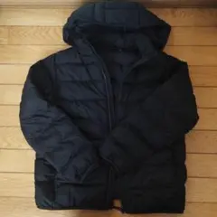 黒 フード付きダウンコート