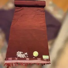 大特価　 美しい光沢赤色 大島紬 着物反物