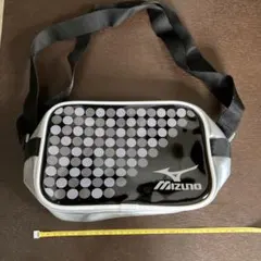 Mizuno ショルダーバッグ 黒/銀 約30cm x 20cm