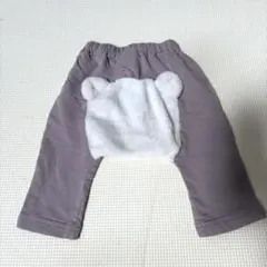 クマ耳付き 薄紫色ボトムス 60-70cm